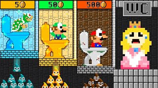 Toilet Prank: Mario, Luigi and Bowser Challenge Poor To Rich Toilet! | Game Animation