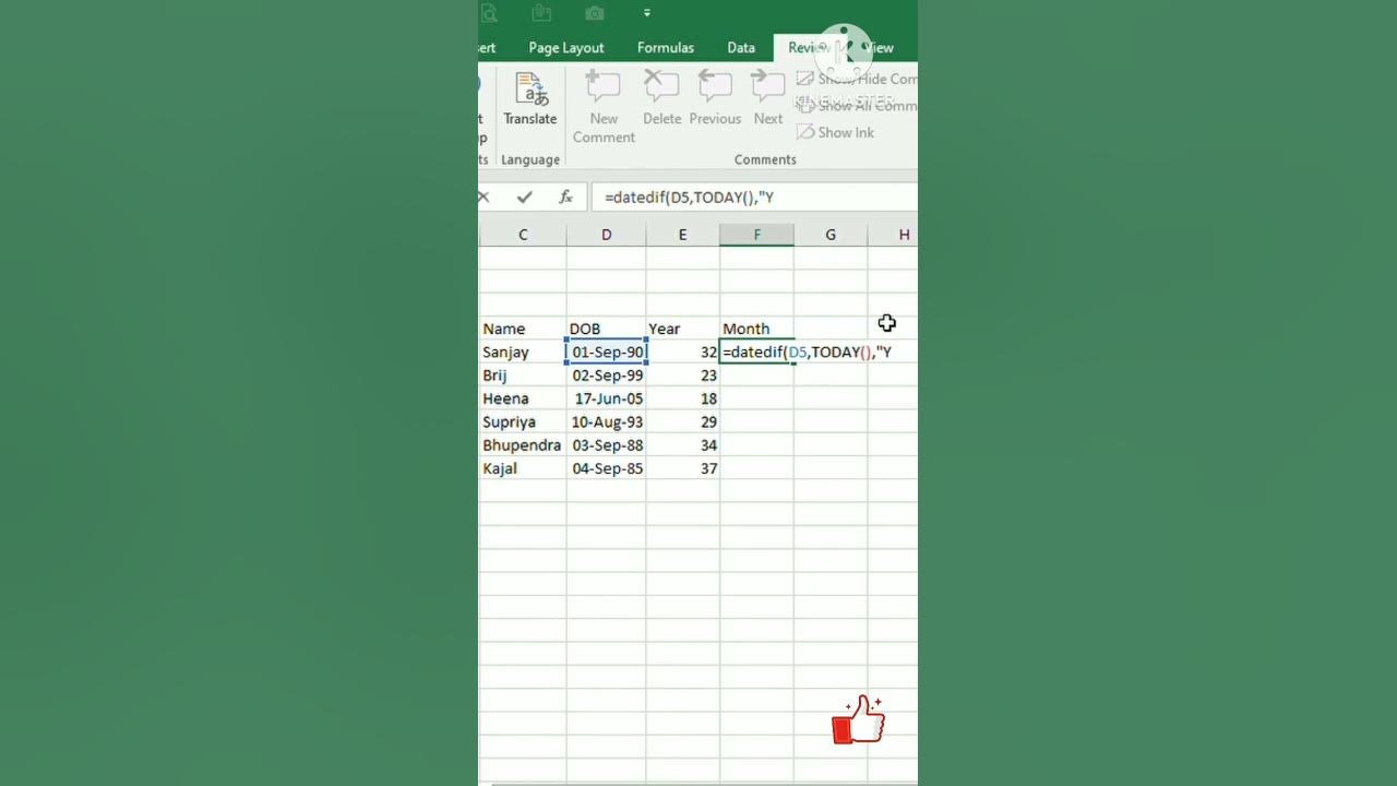 How To Calculate Age In Excel datedif excel exceltricks exceltips how-to-calculate-age-in-excel-datedif-excel-exceltricks-exceltips