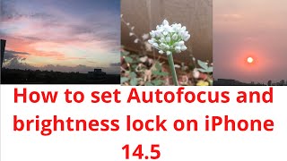 Iphone Photography...How to Lock Autofocus and Brightness on Iphones!!!