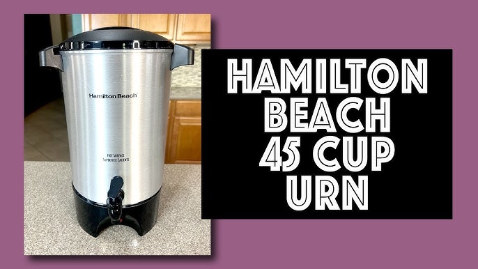 Hamilton Beach 45-Cup Stainless Steel Coffee Urn with One-Handed Dispensing Silver 40519