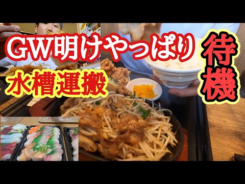 長野県へ水槽運搬。激旨スタミナ定食で飯を限界喰い！帰り荷を下さい泣…【長距離トラック日常】