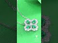 [Jewelry Appreciation] Hollow Four-leaf Clover Emerald Chain