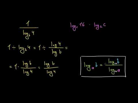 ლოგარითმის ფუძის შეცვლის წესის გამოყენება