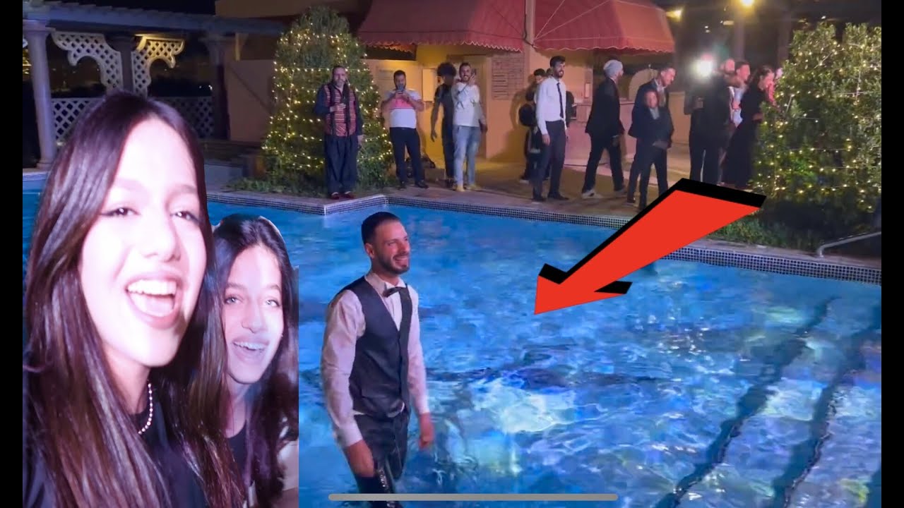 رمينا العريس بالمسبح البارد 😂 نهاية حزينة