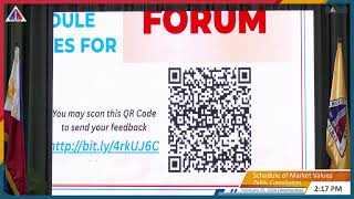 LIVE: Public Consultation of Schedule of Market Values (SMV)