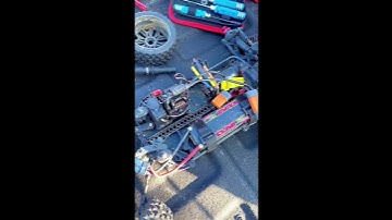 Arrma Typhon 3s rebuilt after being destroyed going 60 mph￼ into a park car.