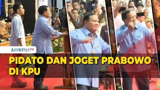 Presidential Candidate Prabowo Dances at KPU After Drawing Number 2 for the 2024 Presidential Ele...