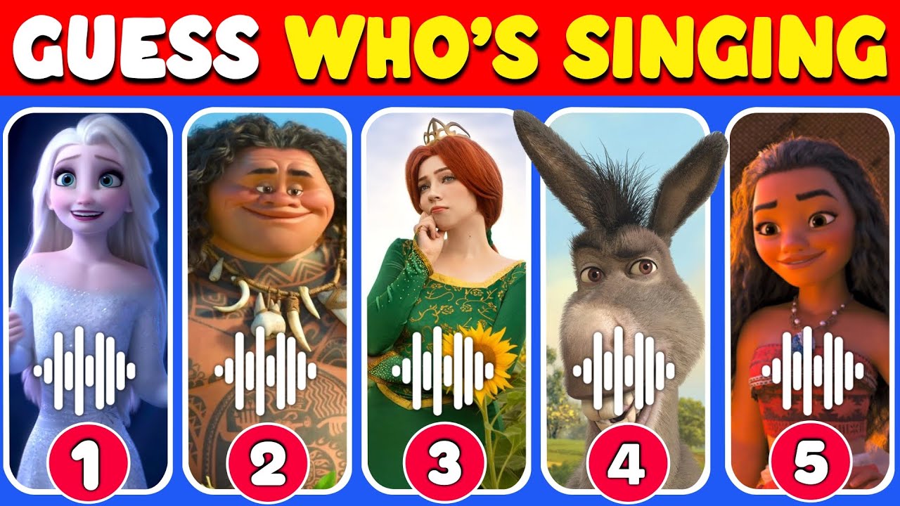 Guess Who's Singing 🎤🎙️🎶| Disney Song Quiz Challenge | Moana, Elsa ...