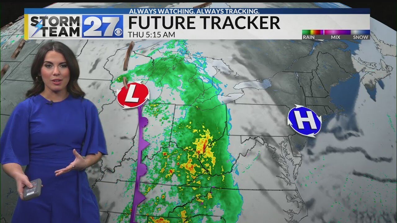 Rain showers for the morning commute and day - YouTube