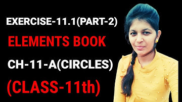 EXERCISE-11.1(PART-2) || CIRCLES || 11-Standard