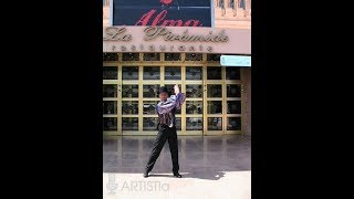 Video-presentation. Tap dance for corporate event. Tap man.
