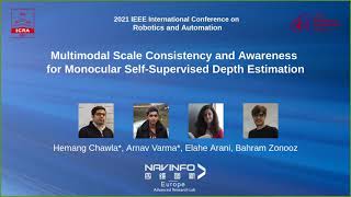 ICRA 2021 Multimodal Scale Consistency & Awareness for Monocular Self-Supervised Depth Estimation