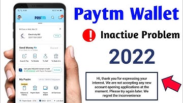 paytm wallet inactive problem 2022 | how to paytm wallet inctive problem | paytm wallet problem