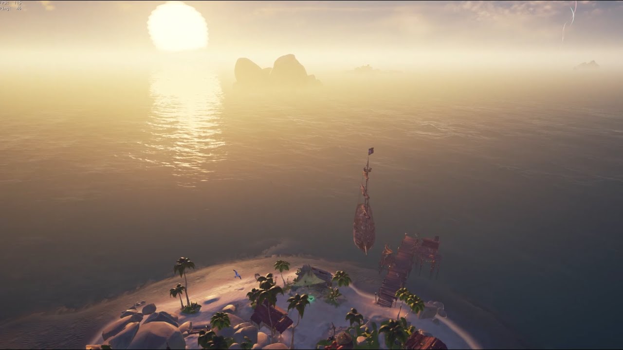 Launch glitch on golden sands outpost | Sea of Thieves