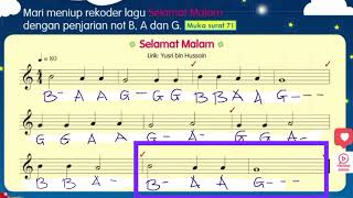 REKORDER BAG - SELAMAT MALAM- TAHUN 3