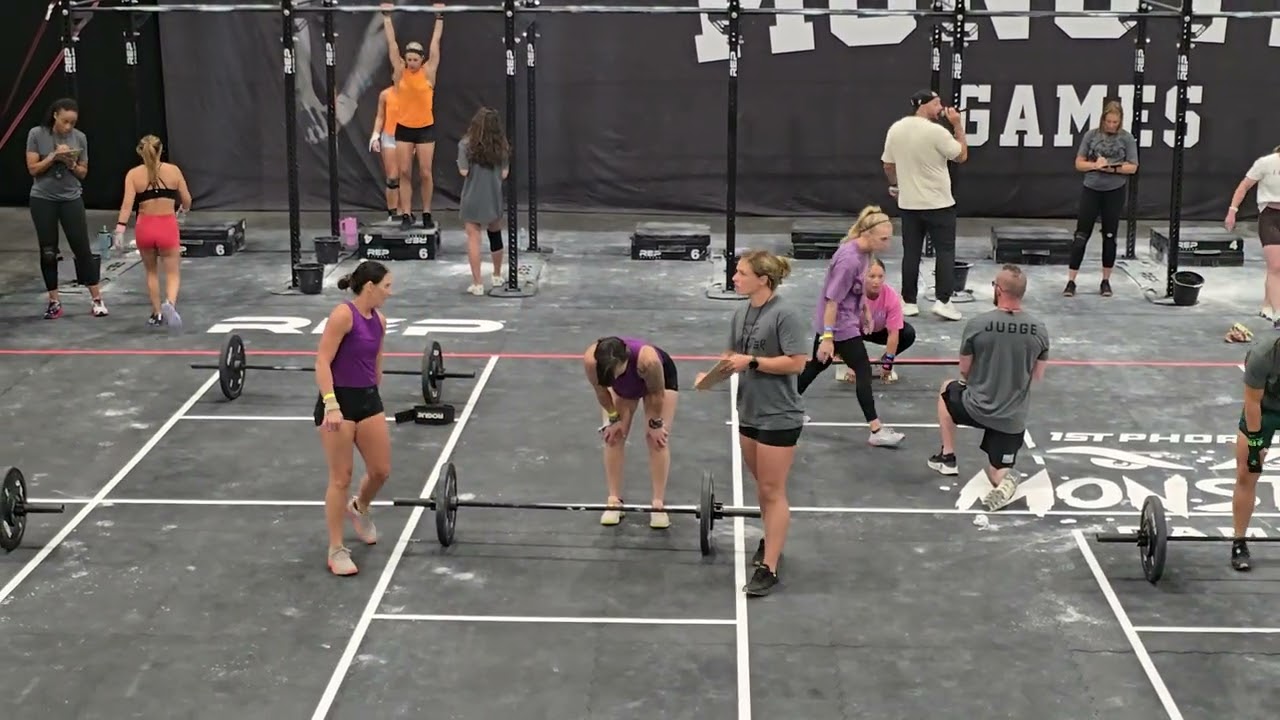 Monster games crossfit competition overland park 2025. Lora and reese. T2b clean and jerk.
