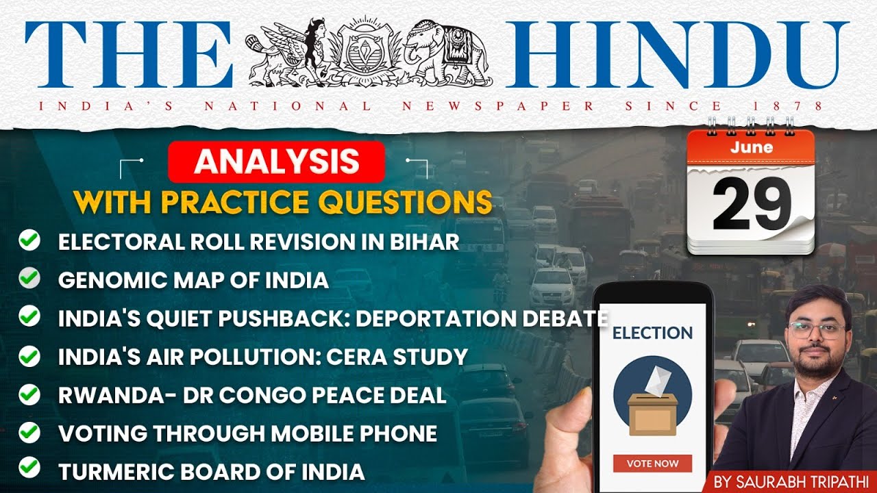 The Hindu Analysis | 29th June 2025 | The Hindu NewsPaper Today With ...