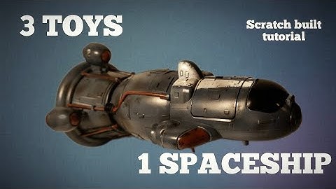 Fifth Element inspired spaceship made from toys.#scratchbuild 
