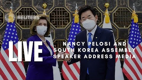 LIVE: Nancy Pelosi and South Korea assembly speaker address media