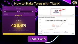 🚀Torus.win - Staking Torus with TitanX  - Dune.com Stats [LIVE DEMO]⬅️