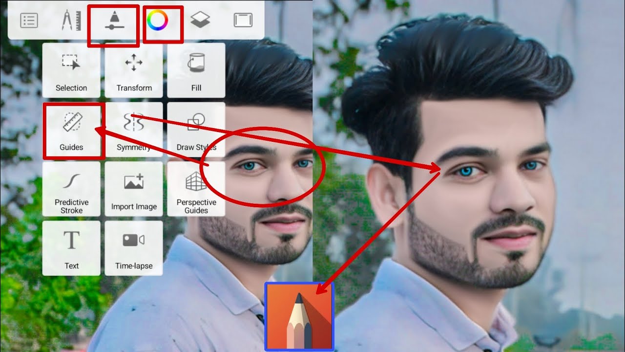 Autodesk Eyes lens change phone editing sketchbook photo editing