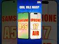 QUAL VALE MAIS ? SAMSUNG A56 5G VS IPHONE 17 Air 5G #smartphone #samsung #shorts #iphone #celular
