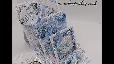 Triple Easel Card Stamperia Blue Land