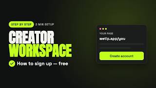 How to sign up for creator workspace | Wetip screenshot 2