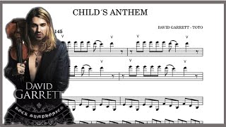 David Garrett: &quot;Child&#39;s Anthem&quot;, Violin Sheet Music/Partitura 🎻🎶