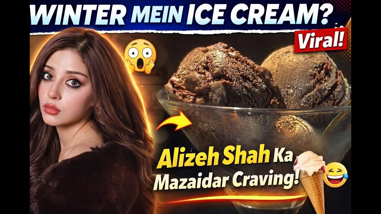 Alizeh Shah's Winter Ice Cream Craving Goes Viral in Karachi! 🍦❄️ Team Ice Cream or Chai?