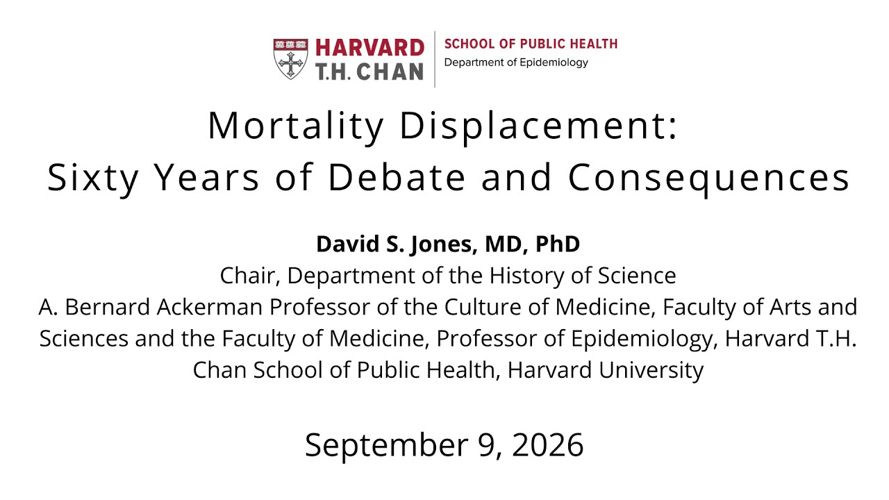 David Jones Seminar, September 9, 2026