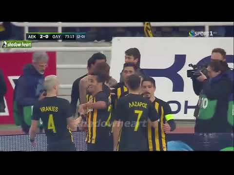 AEK Olympiacos 2 1 Highlights   Προημιτελικός Κυπέλλου Ελλάδος   2ος αγ    {7 2 18}   YouTube