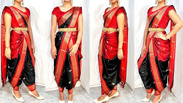 5 METER COTTON SAREE DRAPING IN NEW DHOTI STYLE SAREE|DHOTI SAREE KAISE PAHNE|HINDI