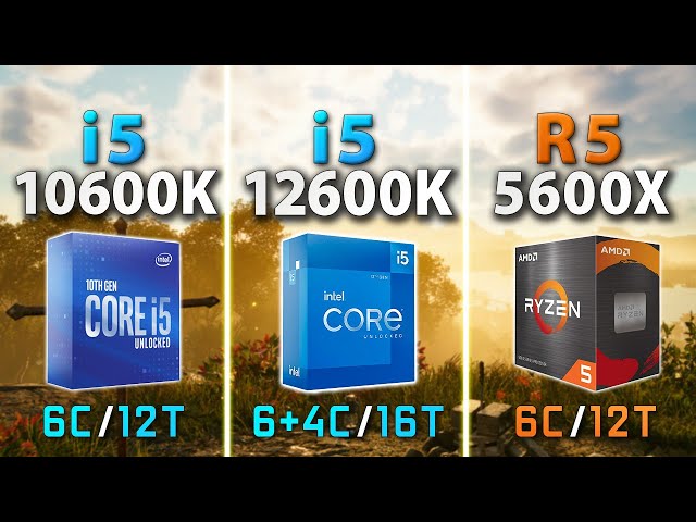 Intel i5 12600K vs 10600K vs AMD Ryzen 5 5600X | DDR4 // Test in 8