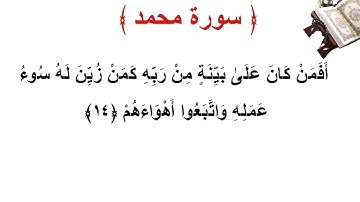 سورة محمد الأية 14