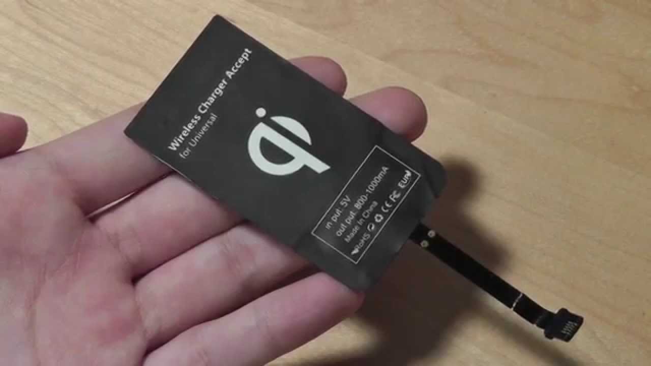 verlies uzelf kanker aanklager REVIEW: Universal MicroUSB Qi Wireless Charger Adapter (Receiver) - YouTube