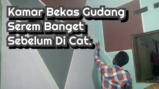 NGECAT DINDING KAMAR = BEKAS GUDANG || WARNA || ABUABU || Vlog+||