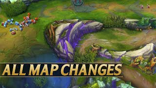 ALL NEW MAP CHANGES - Summoner's Rift Rework 2024 Comparison - League of Legends