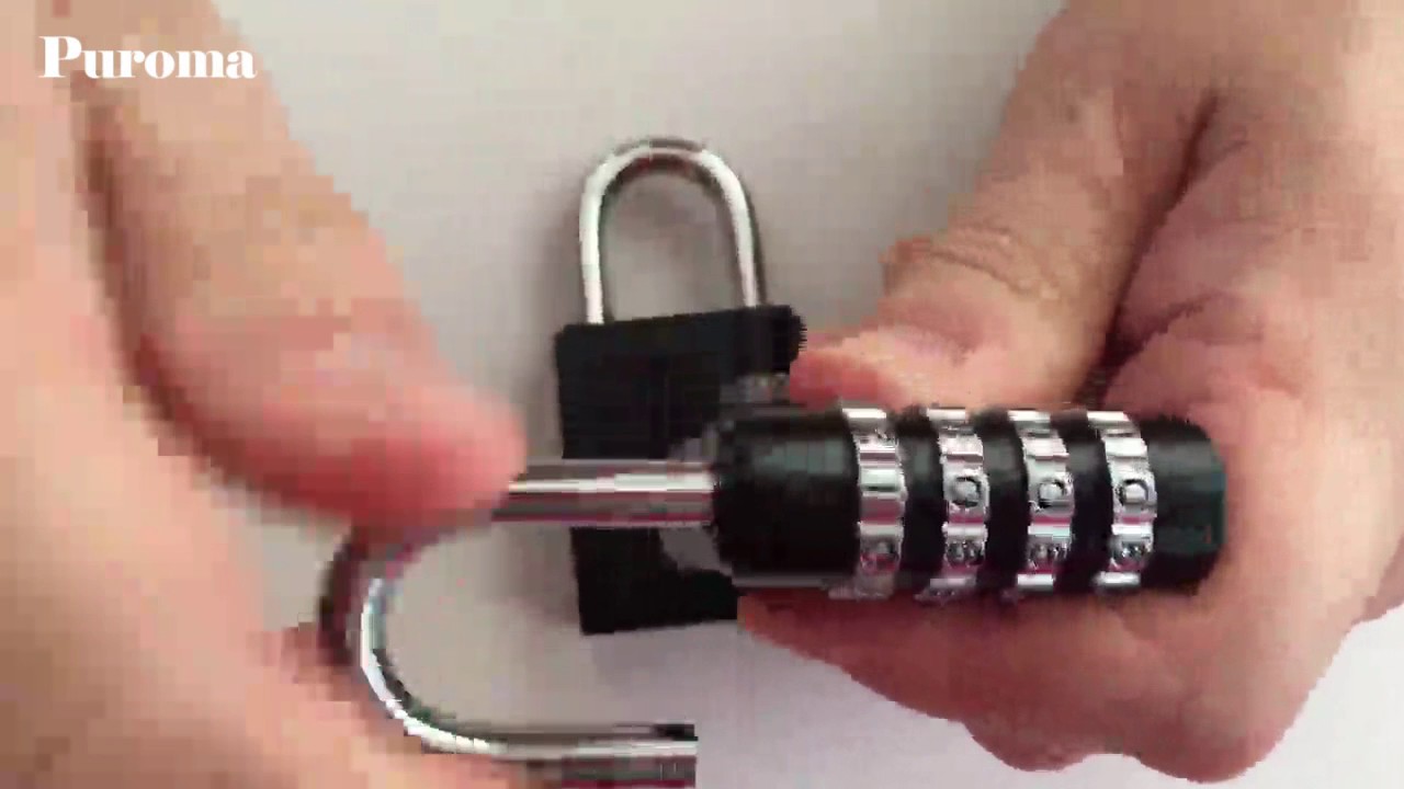 Set/Reset the Puroma 4 Digit Combination Lock - YouTube