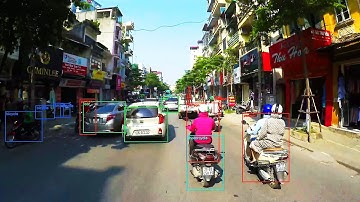 My YOLOv3 implementation : object detection on dashcam footage