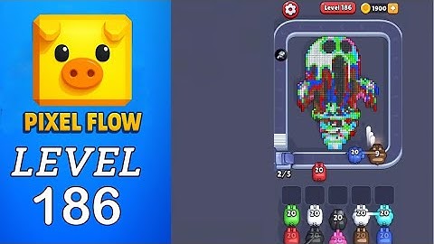 Pixel Flow Level 186 Walkthrough