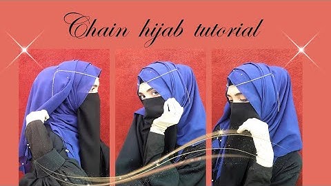 Chain hijab tutorial || hijab tutorial with headpiece || stylish hijab tutorial || by Hannah shah