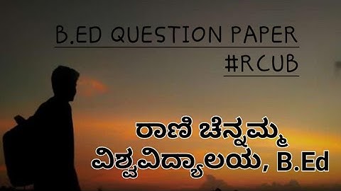 B.Ed 3rd sem #RCUB MATHS 2019