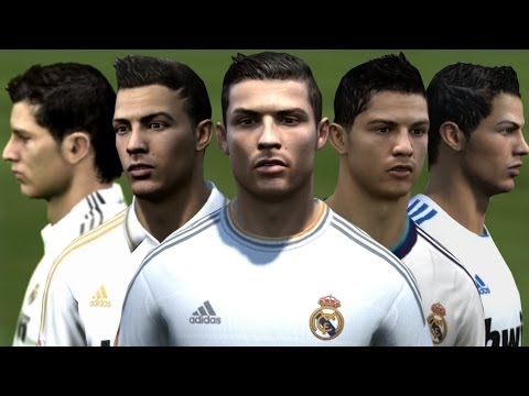 Cristiano Ronaldo from FIFA 04 to 14 Face Rotation and Stats | HD 1080p