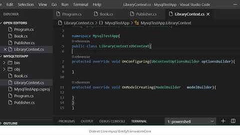 Simple MySQL Database Connectivity  using Dotnet Core