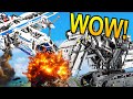 Airplane vs liebherr lego plane crashes 