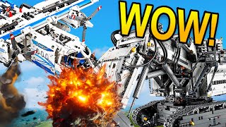 Airplane VS LIEBHERR💥 Lego Plane Crashes 💥