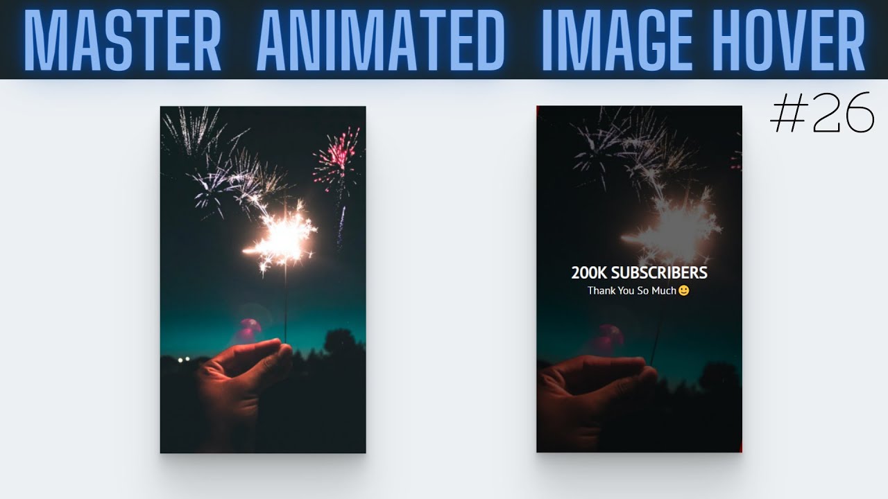 CSS3 Responsive Animated Image Hover Zoom & Text Effect | CSS Master Series 