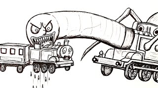 How to draw a Thomas EXE attacking Thomas Train
