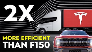 INSANE Tesla Semi Truck Efficiency Explained | 2X FORD F-150
